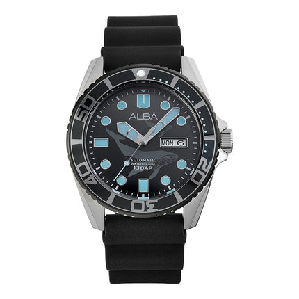 Alba AL4627X1 Men Automatic Black Dial Black Rubber Strap