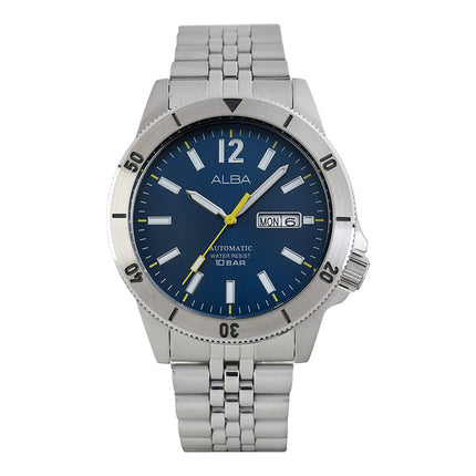 Alba Mechanical AL4649X1 Automatic Men Blue Dial Stainless Steel Strap
