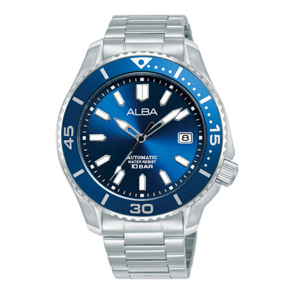 Alba Mechanical AU4089X1 Men Blue Dial Stainless Steel Strap