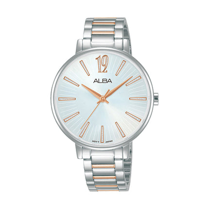 Alba Fashion AH8753X1 Ladies Silver Dial Dual Tone Stainless Steel Strap