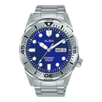 Alba Mechanical AL4373X1 Men Dark Blue Dial Stainless Steel Strap