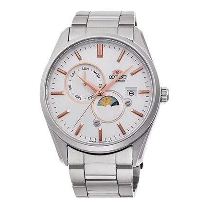 Orient Classic RA-AK0306S Automatic Sun & Moon White Dial Stainless Steel Strap