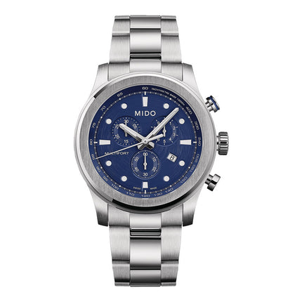 Mido Multifort M053.417.11.041.00 Chronograph Blue Dial Stainless Steel Strap