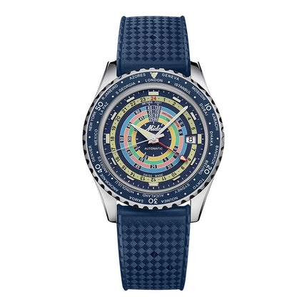 MIDO Ocean Star M026.829.17.041.00 Decompression Worldtimer Dial Blue Rubber Strap + Extra Strap