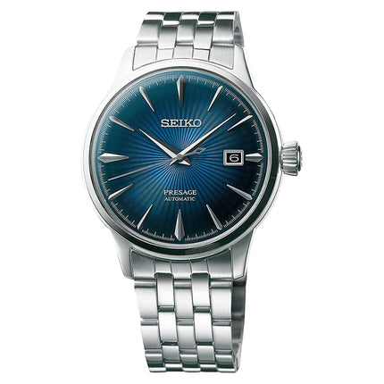 Seiko Presage SRPB41J1 Cocktail Time Blue Moon Blue Gradation Texture Dial Stainless Steel Strap