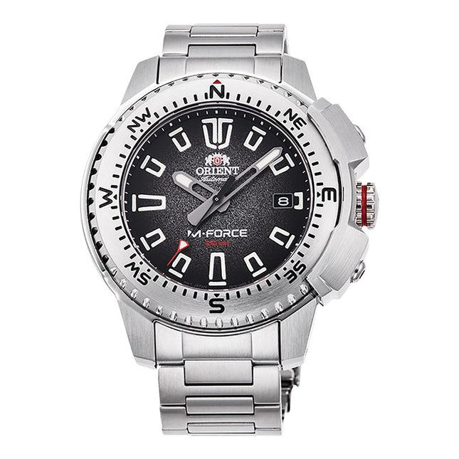 Orient M-Force RA-AC0N01B Automatic Men Black Dial Stainless Steel Strap