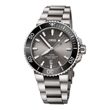 Oris Aquis 01-733-7730-7153-07-8-24-15PEB Titanium Date Grey Dial Titanium Strap
