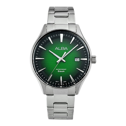 Alba Prestige AS9V13X1 Men Green Dial Stainless Steel Strap