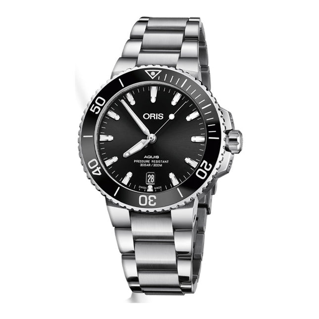 Oris Aquis 01-733-7732-4134-07-8-21-05PEB Date Black Dial Stainless Steel Strap