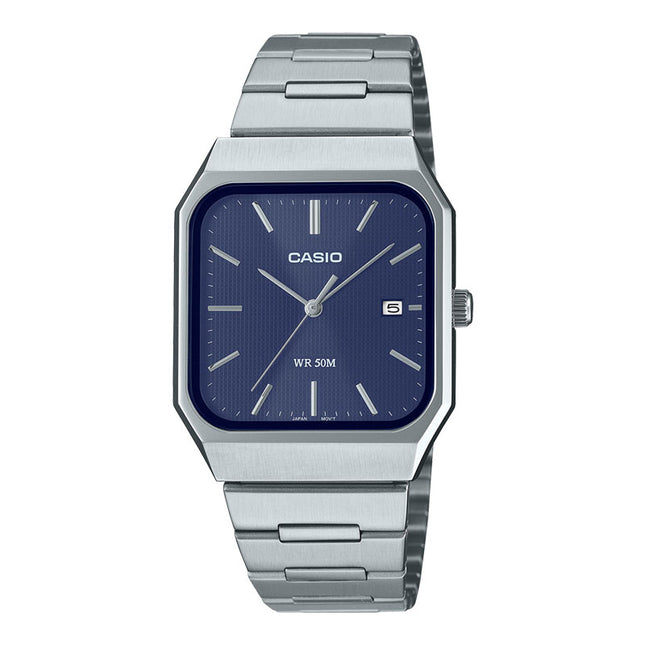 Casio General MTP-B185D-2A1VDF Men Blue Dial Stainless Steel Band