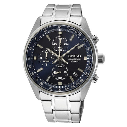 Seiko Chronograph SSB377P1 Dark Blue Dial Stainless Steel Strap