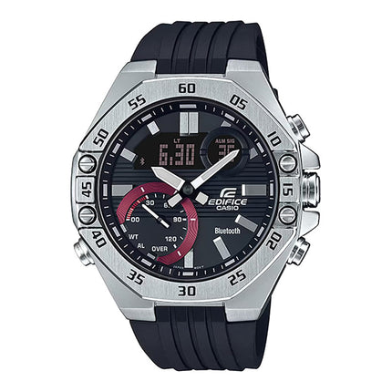 Casio Edifice ECB-10P-1ADF Men Digital Analog Black Dial Black Rubber Band