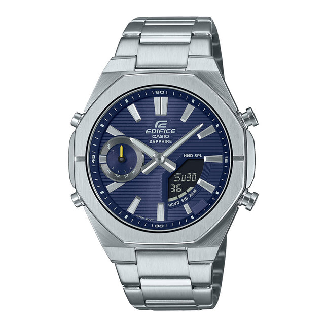 Casio Edifice ECB-S10D-2ADF Smartphone Link Model Blue Digital Analog Dial Stainless Steel Band