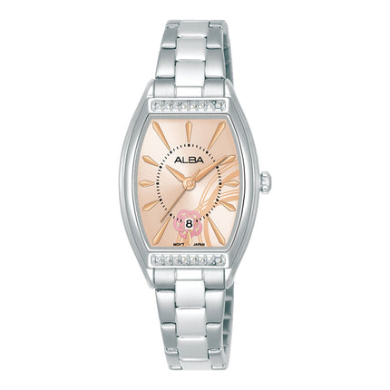Alba Signa AH7ER1X1 Ladies Analog Rose Gold Dial Stainless Steel Strap