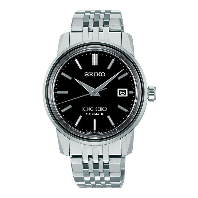 Seiko King Seiko SJE091J1 Automatic KSK Black Dial Stainless Steel Strap