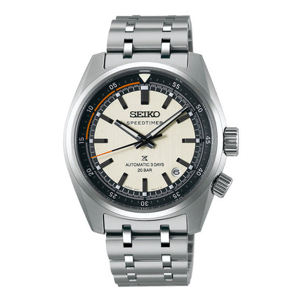 Seiko Prospex SPB513J1 Speedtimer 6R Compact Countdown In Grey-White Contras Stainless Steel Strap