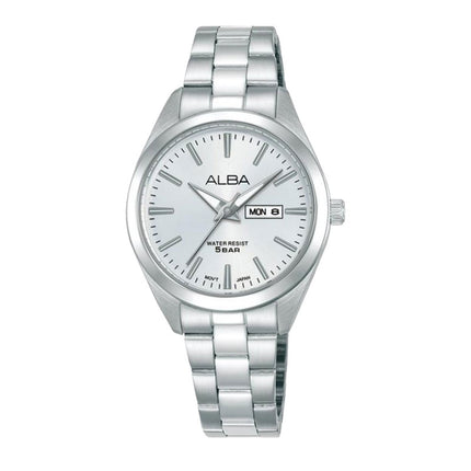 Alba AN8121X1 Ladies Silver Dial Stainless Steel Strap