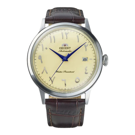 Orient Classic RA-AC0039Y Bambino Automatic Ivory Arabic Dial Brown Leather Strap