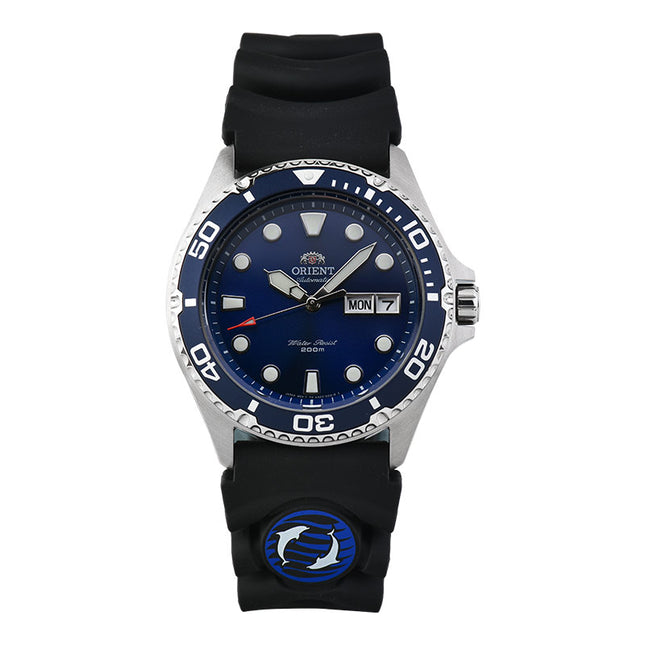 Orient Sports TAA02008D Ray II Automatic Blue Dial Black Rubber Strap