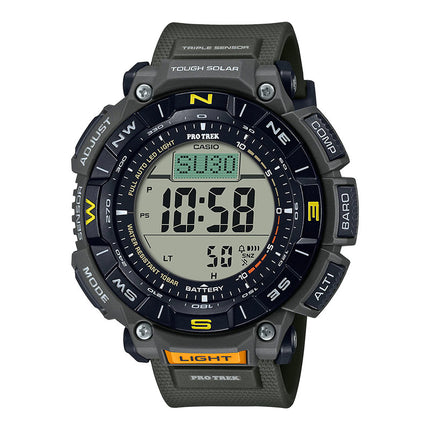 Casio Pro Trek PRG-340-3DR Tough Solar Digital Dial Dark Green Resin Band