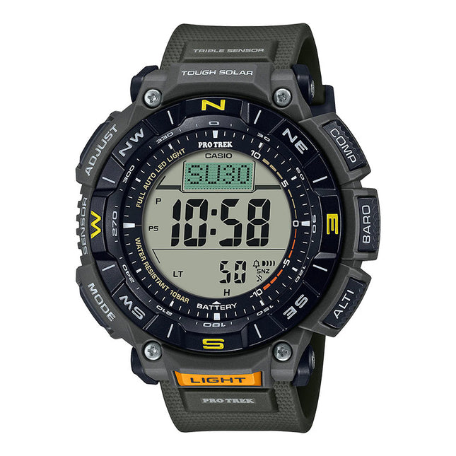 Casio Pro Trek PRG-340-3DR Tough Solar Digital Dial Dark Green Resin Band