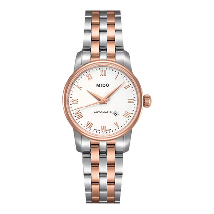 MIDO Baroncelli M7600.9.N6.1 Automatic White Dial Dual Tone Stainless Steel Strap