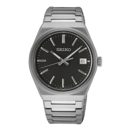 Seiko Classic SUR557P1 Men Black Dial Stainless Steel Strap