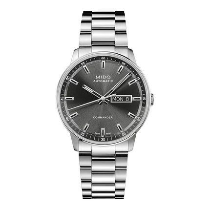 MIDO Commander M021.430.11.061.00 Datoday Automatic Anthracite Dial Stainless Steel Strap