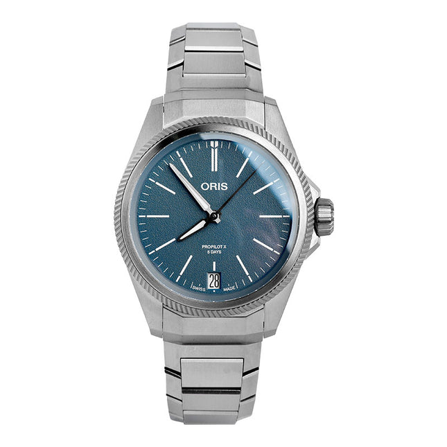 Oris Pro Pilot X Calibre 400 01-400-7778-7155-07-7-20-01TLC Automatic Blue Dial Titanium Strap