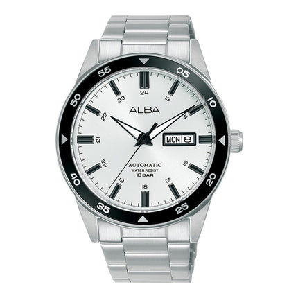 Alba Mechanical AL4599X1 Automatic Men Silver White Dial Stainless Steel Strap