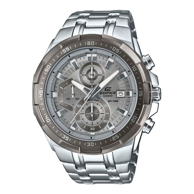 Casio Edifice EFR-539DE-8AVUDF Chronograph Men Gray Dial Stainless Steel Band