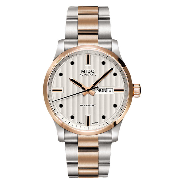 MIDO Multifort M005.830.22.031.80 Automatic Silver Dial Dual Tone Stainless Steel Strap