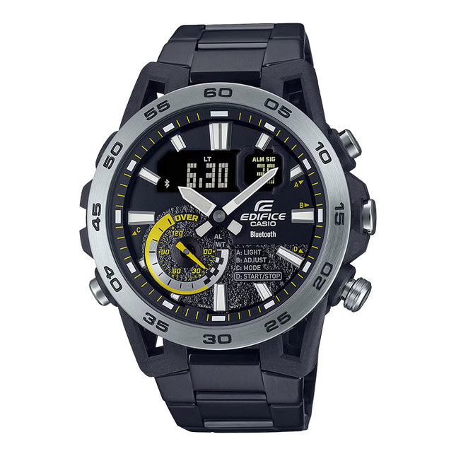 Casio Edifice ECB-40DC-1ADF Sospensione Digital Analog Dial Black Stainless Steel Band