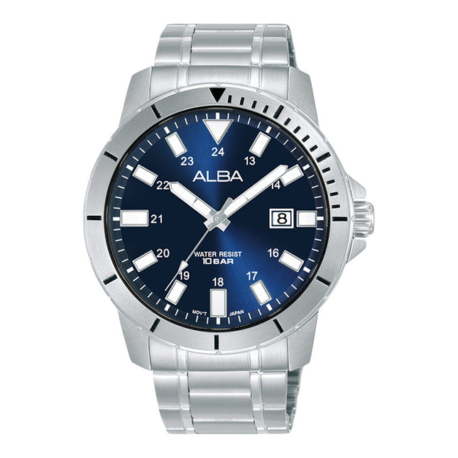 Alba Active AS9R97X1 Men Blue Dial Stainless Steel Strap