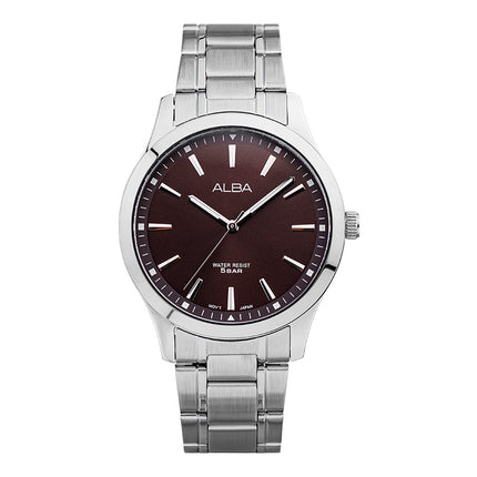 Alba Prestige ARX013X1 Men Dark Brown Dial Stainless Steel Strap