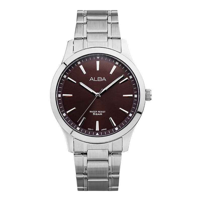 Alba Prestige ARX013X1 Men Dark Brown Dial Stainless Steel Strap