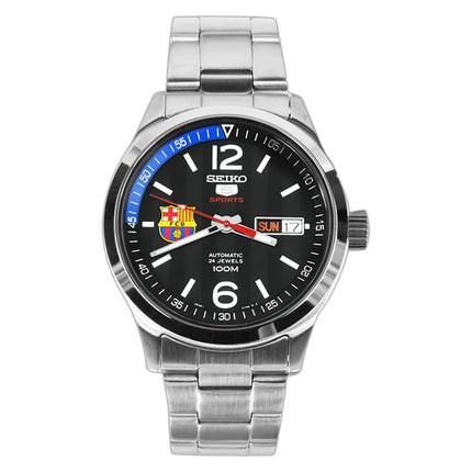 Seiko 5 Sports SRP301K1 Barcelona Automatic Black Dial Stainless Steel Strap