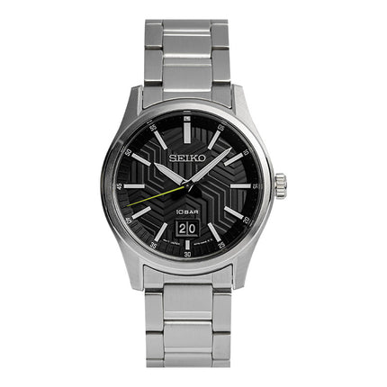 Seiko Classic SUR535P1 Black Dial Stainless Steel Strap