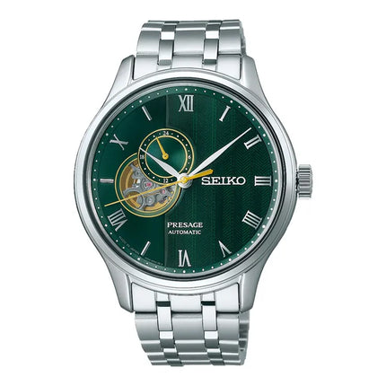 Seiko Presage SSA463J1 Automatic Japanese Zen Garden Series Open Heart Dial Stainless Steel Strap