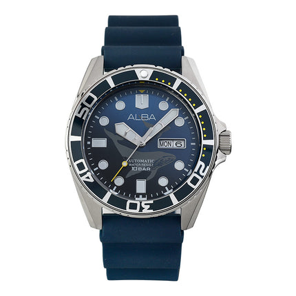 Alba Mechanical AL4621X1 Men Automatic Dual Tone Dial Blue Rubber Strap