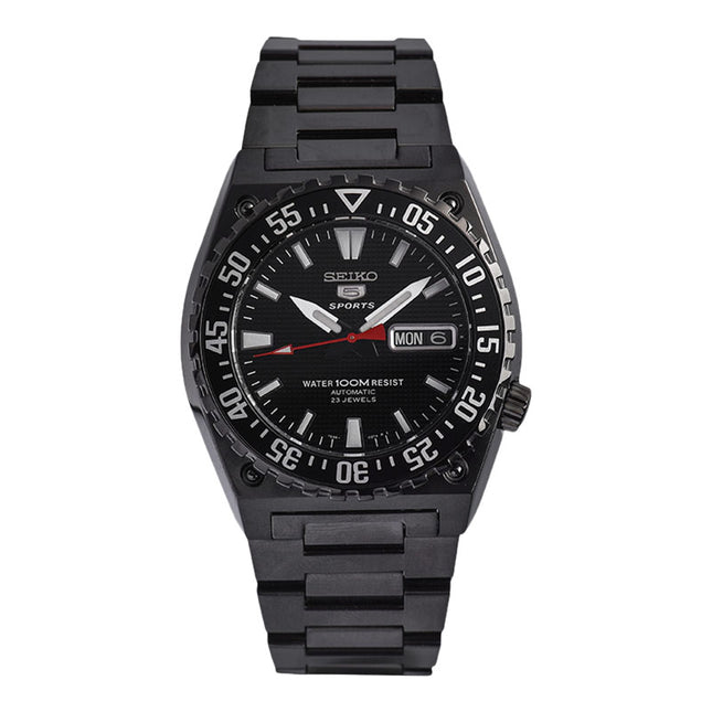 Seiko 5 Sports SNZD73K1 Automatic Men Black Dial Stainless Steel Strap