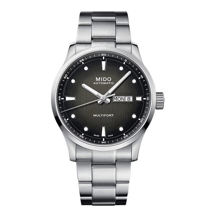 MIDO Multifort M M038.430.11.051.00 Black Gradient Dial Stainless Steel Strap