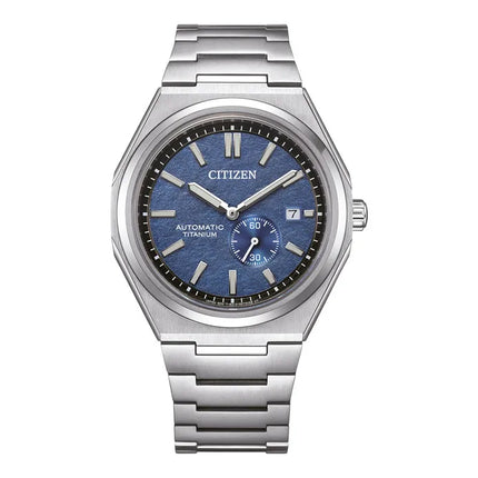 Citizen Mechanical NJ0180-80L Zenshin Super Titanium Small Seconds Blue Dial Super Titanium Strap