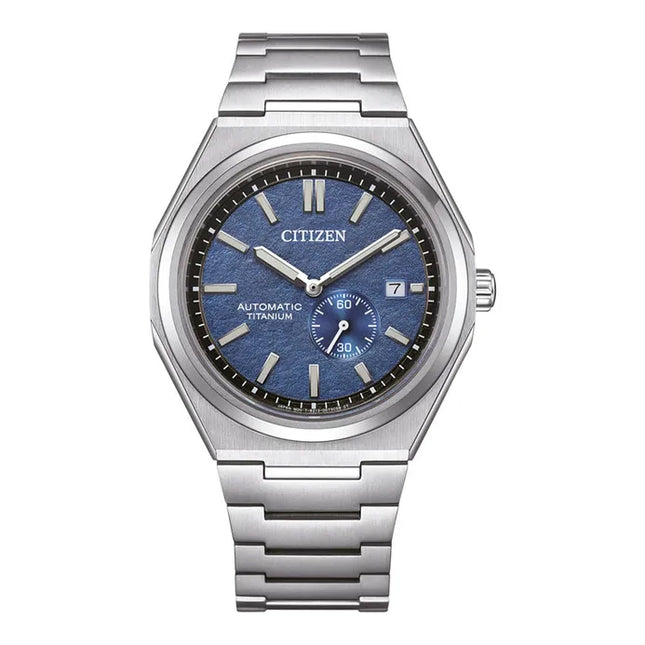 Citizen Mechanical NJ0180-80L Zenshin Super Titanium Small Seconds Blue Dial Super Titanium Strap