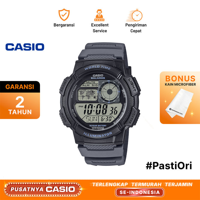 Casio General AE-1000W-8AVDF 10 Year Battery Digital Dial Resin Band