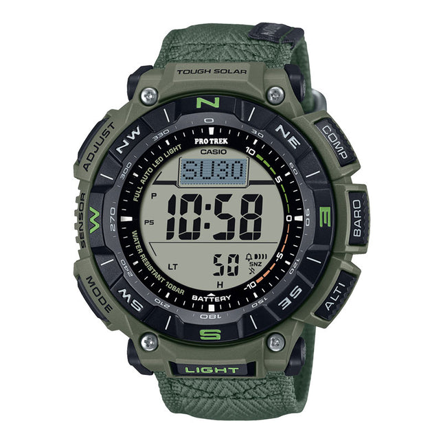 Casio Pro Trek PRG-340B-3DR CASTLON Climber Line Digital Dial Green Nylon Band