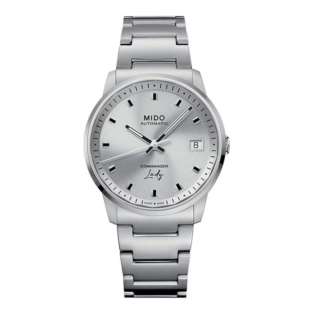 Mido Commander M021.207.11.031.00 Lady Silver Dial Stainless Steel Strap