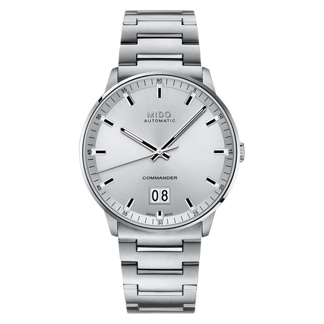 MIDO Commander II M021.626.11.031.00 Big Date Automatic Silver Dial Stainless Steel Strap