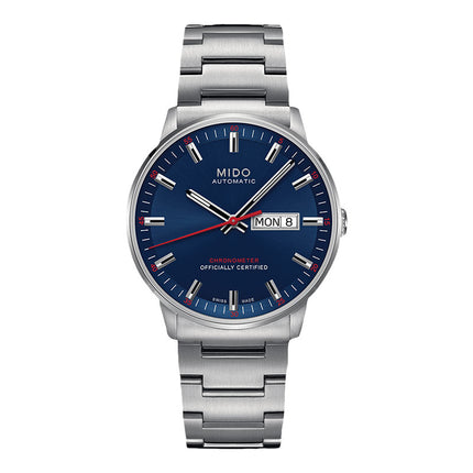 MIDO Commander M021.431.11.041.00 Chronometer Automatic Blue Dial Stainless Steel Strap