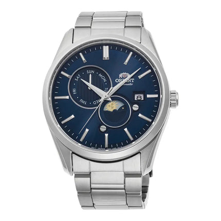 Orient Classic RA-AK0308L Automatic Sun & Moon Blue Dial Stainless Steel Strap